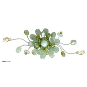 Peridot and citrine brooch, 'Lime Bouquet' 5.1 W 2.4 L by NOVICA