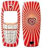 Red Heart Strips - Nokia 6010 Faceplate Cell Phone Cover with Keypad