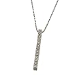 0.16Ct.T.W. Sparkling Round Cut Diamonds, 14KT. White Gold. Diamond Fancy Necklace