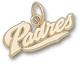 San Diego Padres Solid 10K Gold ''PADRES'' 1/4'' Pendant