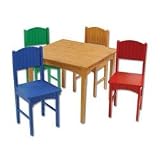 KidKraft Nantucket Table & 4 Primary Chairs