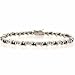 Ster;ing Silver Genuine Diamond Accent and Sapphire S and O Tennis Bracelet