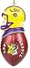 LSU Fighting Tigers White Player Christmas Tree Ornament - NCAA College Athletics