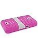 [Buy World, Inc] for Huawei Ascend Plus H881c (Straight Talk/net 10) Hot Pink Skin+white Rubber Cover w/ White Stand