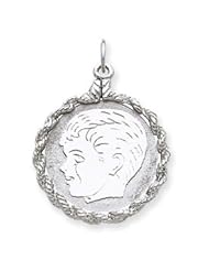 Sterling Silver Engraveable Boy Disc Charm