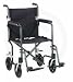 Deluxe Fly-weight Aluminum Transport Wheelchair, 17