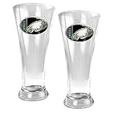 Philadelphia Eagles 2pc 19oz Pilsner Glass Set NFL Football