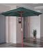 Outdoor Living : 8' Outdoor Patio Square Wooden Market Umbrella - Hunter Green