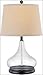 Lite Source LS-21658 Table Lamp, Dark Bronze And Clear Glass with Light Beige Shade