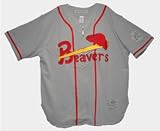 Portland Beavers Road Gray Replica #16 Throwback Jersey