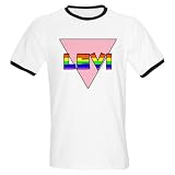 Levi Gay Pride 002 Gay pride Ringer T by CafePress