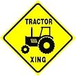 TRACTOR CROSSING sign * st farmer caution