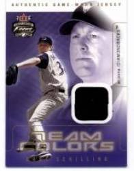 2003 Fleer Focus JE Team Colors Game Jersey #CS Curt Schilling - Arizona Diamondbacks (Piece of Authentic Game-Worn Jersey) (Baseball Cards)