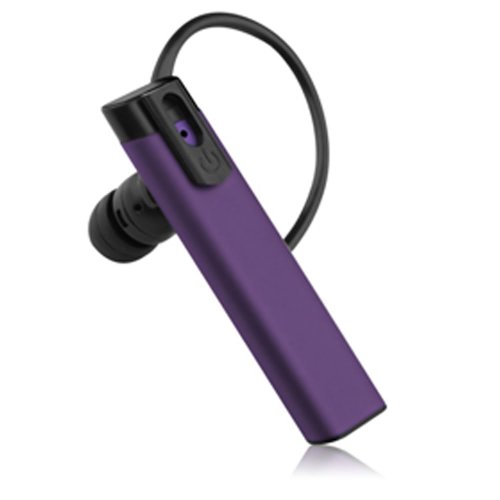 Slim Purple Anodized Aluminum Bluetooth Headset with Noise Reduction For LG Lucid 