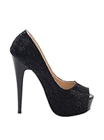 Shoe Botique 34 Salones Encaje (Negro)