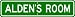 ALDEN ROOM SIGN - Personalized Gift Boy or Girl, Aluminum