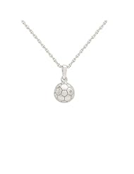 Sterling Silver Childrens Soccer Ball Pendant Necklace 13+3" Extender