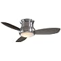 Minka-Aire Fans F519-BN 52" Concept II Contemporary Flush Mount Nickel Ceiling Fan w/ Light, Remote