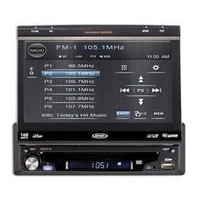 Click here to buy Jensen VM9214 Single DIN MultiMedia Receiver with 7-Inch Flip out Touch Screen.