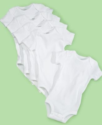 Childrens Toyshop  Apparel : Carter's Baby Boy or Girl 5PK White S/S Wiggle-In Bodysuit