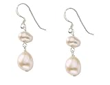 Freshwater White Pearl Earrings in Sterling Silver