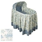 Full Skirt Bassinet Set - Blue Etoile