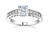 0.9 CT RADIANT DIAMOND PLATINUM RING NEW