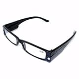 Gerson 33916 - LED Black Frame +2.0 Lighted Reading Glasses