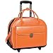 McKleinUSA Glen Ellyn 94360 W Series Italian Leather Detachable-Wheeled Ladies Briefcase (Orange)