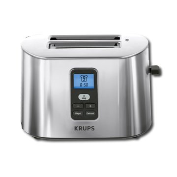 Krups TT6190 Stainless-Steel 800-Watt 2-Slice Digital Toaster