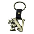 Mickey Mouse Letter N Brass Key Chain
