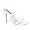 FRESH 4 Inch Sexy High Heeled Shoe Women's Slip on Shoe Mule Slide White Pleaser Size: 5