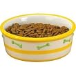 Ceramic Stripes & Bones Bowls Lemon 20oz