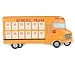 Yellow School Bus Shaped Picture Frame - Holds Child's Photos 1st-12th Grade