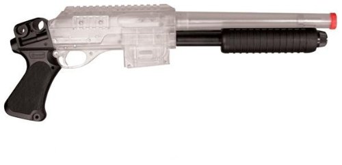 Crosman Stinger S32P. Tactical AirSoft Shotgun with Adjustable Hop-Up System (Clear and Black)