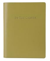 Green Embossed "Be The Change" Leather Journal - Lined