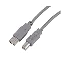 Hama USB-Kabel (USB-A - USB-B) 1,8m, grau, USB2.0 getestet