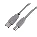 Hama USB-Kabel (USB-A - USB-B) 1,8m, grau, USB2.0 getestet
