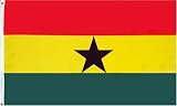 Outdoor Living : Ghana National Country Flag - 3 foot by 5 foot Polyester (New)