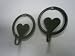 Wrought Iron Hook Ring Heart Hand Made- Lot of 2