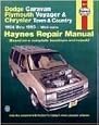 Haynes Dodge, Plymouth and Chrysler Mini-Vans, 1984-1995: Caravan, Voyager, and Town and Country (Haynes Manuals)