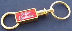 St. Louis Cardinals Gold Tone Valet Keychain