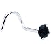 Jet Black Cubic Zirconia Nose Screw