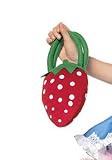 Plush Strawberry Purse Holiday Costume Party Accessory (One Size-Red)