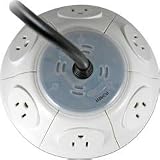EzGear EzSpace UFO UFO-SP6A-TBOX 6-Outlet Surge Protector (White)