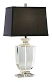 Artemis Accent Clear Crystal Black Shade Table Lamp