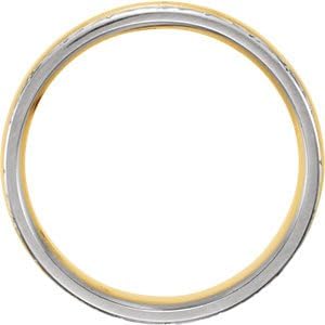 14K Yellow Gold & White Gold, Two-Tone 6mm Design Band,