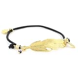 Blee Inara Black Elastic Feather Bracelet