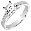 Gorgeous! Women's Princess-cut 14k White-gold 04.50MM (1/2 CT) Moissanite Solitaire Engagement Ring