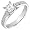 Gorgeous! Princess-cut 14k White-gold 04.50MM (1/2 CT) Moissanite Solitaire Engagement Ring